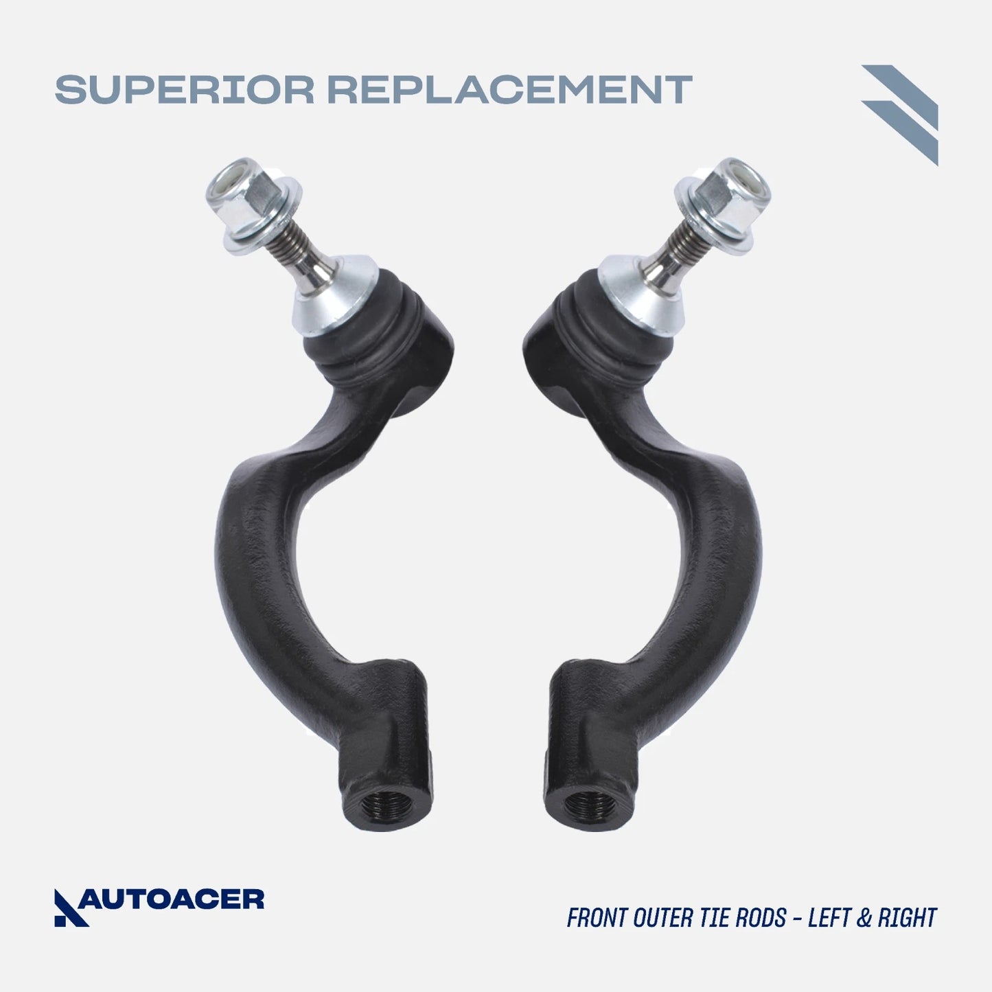 AUTOACER 12 piece Front Suspension Kit - Control Arms, Knuckle Arm Ball Joints, Outer Tie Rods & Sway Bar Links for Jaguar