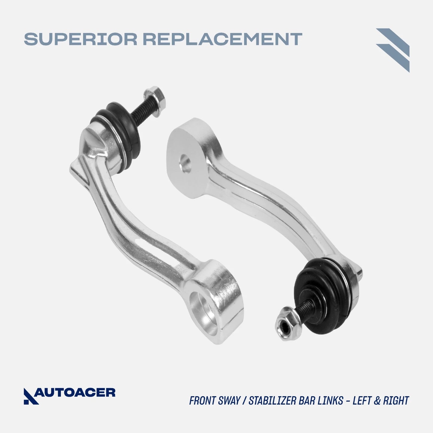 AUTOACER 12 piece Front Suspension Kit - Control Arms, Knuckle Arm Ball Joints, Outer Tie Rods & Sway Bar Links for Jaguar