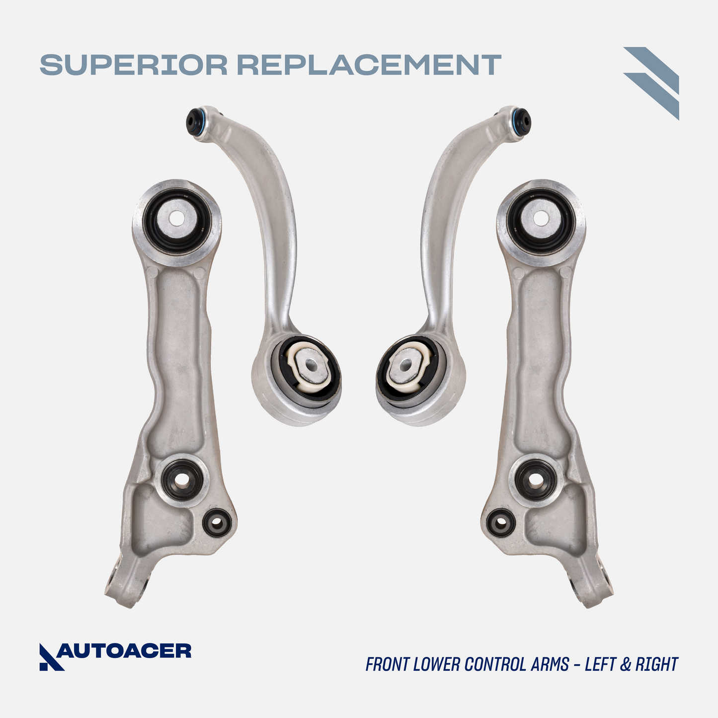 AUTOACER Complete Front Suspension Kit 14 piece - Upper, Lower Control Arms, Lower Ball Joints, Sway Bar Links, Outer Tie Rod Set & Strut Mount Assembly for Jaguar