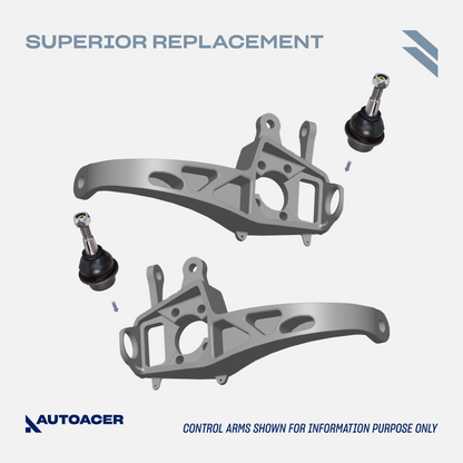 AUTOACER Complete Front Suspension Kit 14 piece - Upper, Lower Control Arms, Lower Ball Joints, Sway Bar Links, Outer Tie Rod Set & Strut Mount Assembly for Jaguar