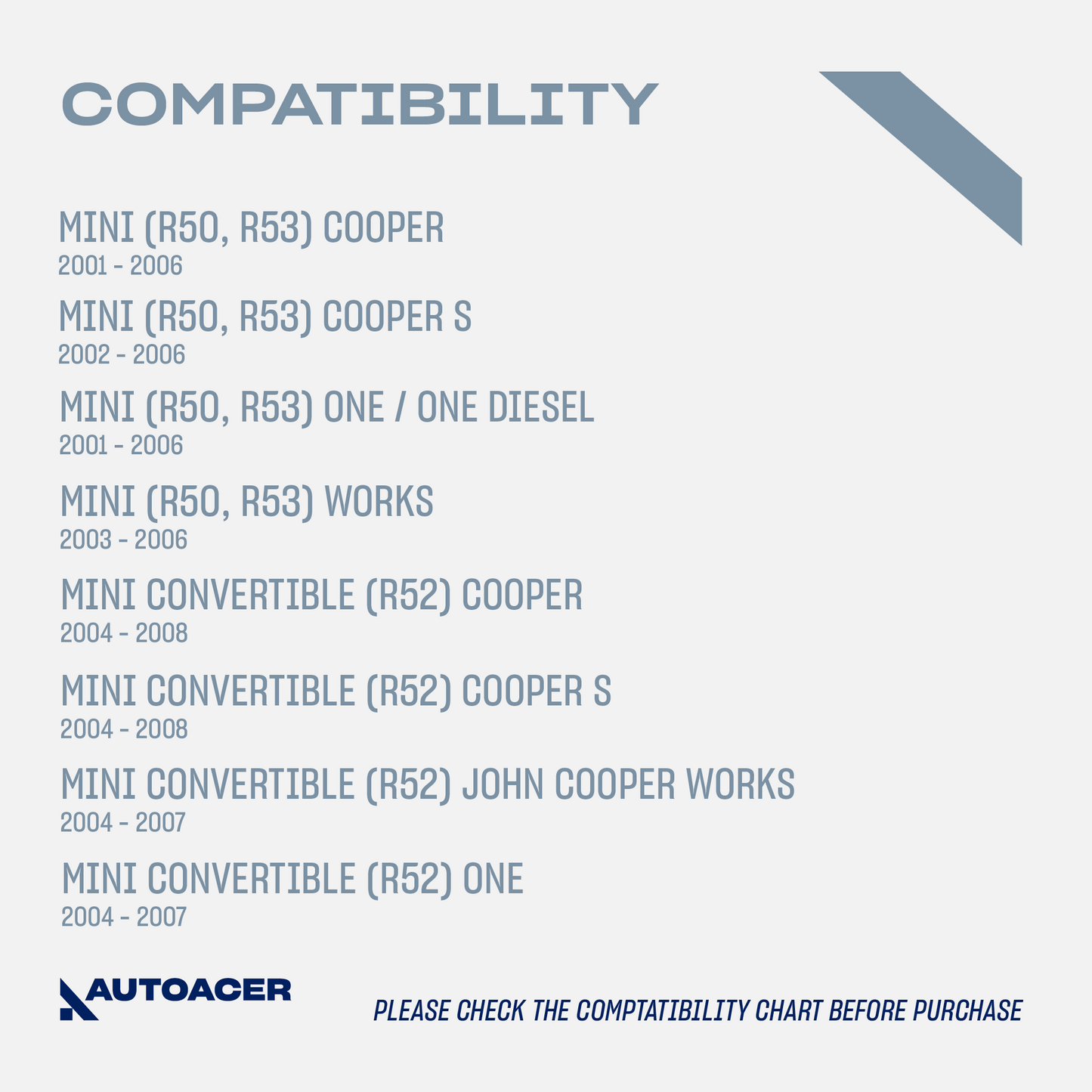 AUTOACER - Front Lower Rearward Control Arm Bushings with Bracket 2 Piece for MINI COOPER R50/52/53 