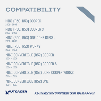 AUTOACER - Front Lower Rearward Control Arm Bushings with Bracket 2 Piece for MINI COOPER R50/52/53 