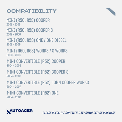 AUTOACER - 2p Front Lower Control Arms (Left & Right) without Bushing & Ball Joint Fitted For MINI COOPER, COOPER S, ONE/ONE DIESEL, WORKS/S WORKS, JOHN COPPER WORKS 2001-2008