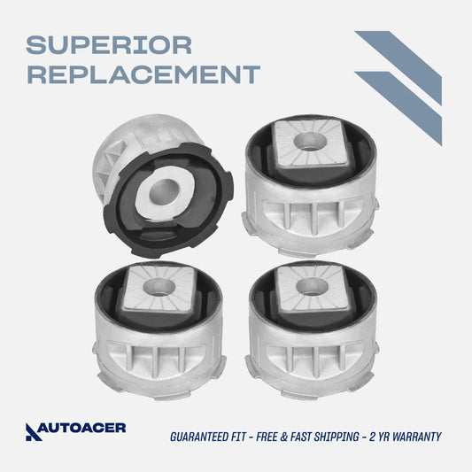 Front Bushing Kit 4 Pcs - Front Lower Subframe Mounts / Bushings for Volkswagen Touareg (V6 V8) 2003 - 2018 & Audi Q7 (Quattro) 2006 - 2015 AWD Models