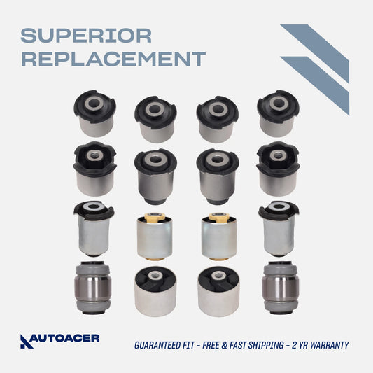 Front & Rear Suspension Kit 16 Pcs - Control Arm Bushings for Land Rover Range Rover Sport 2005-2013 All Models