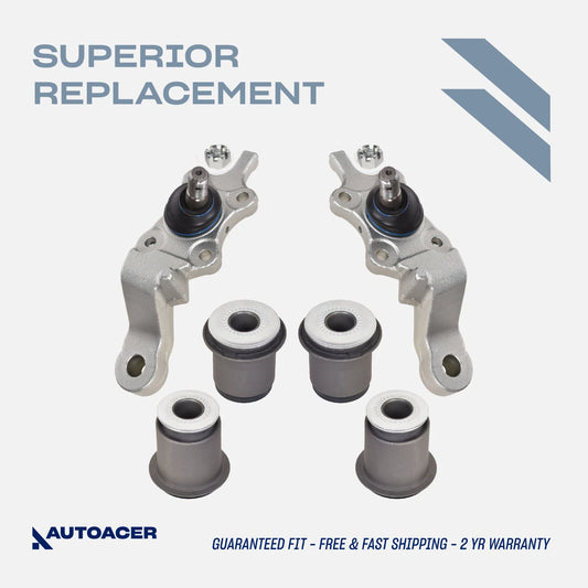 Front Lower Control Arm Bushings & Ball Joint Kit 6 pc for Toyota Tacoma 1995-2004 4WD, 4RUNNER, CRUISER PRADO 1995-2002