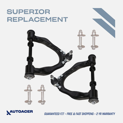 Control Arm Kit 4pcs - Front Upper Control Arms and Camber Bolts for Toyota Tacoma S-Runner 2001-2004, Tacoma Base 2001-2004, Tacoma DLX 2001-2003, Tacoma 1995-2000