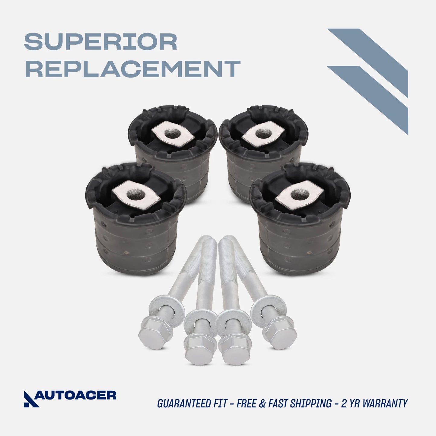 Rear Axle Subframe Bushing Kit 8 Pcs - Rear Subframe Mounts Bushes & Hex Bolts for BMW X5 (E53) 2000-2006, X6 (E71, E72) 2008-2014