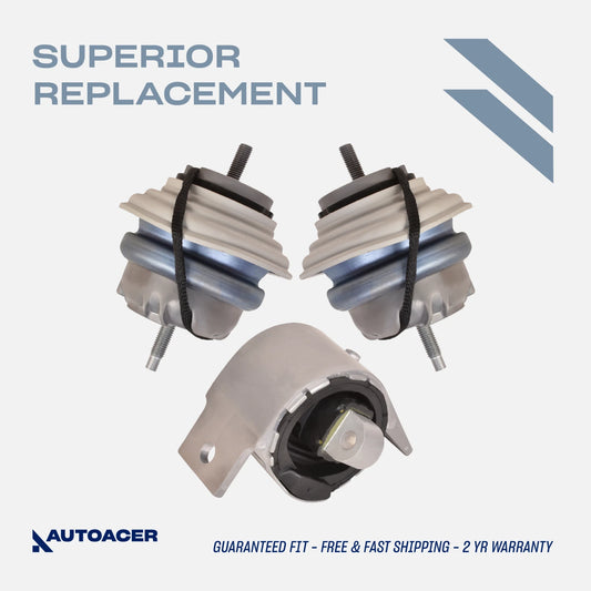 Front Engine Motor Mounts & Transmission Mounts for Jaguar F-Type 2014-2018, XF 2010-2015, XFR 2010-2015, XJ 2010-2019, XJR 2014-2017, XK 2010-2015, XKR 2010-2015