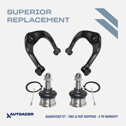 Front Suspension Kit 4 Pcs - Front Upper Control Arms & Ball Joints for TACOMA 1995-2004 4WD, HILUX 2005-2012 4WD, 4RUNNER 1995-2002 4WD/2WD, PRE-RUNNER 1995-2004 2WD