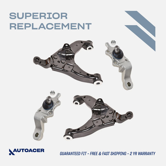 Front Lower Suspension Kit 4 Pcs - Control Arms & Ball Joints for Toyota Tacoma 4WD 1995-2004, Pre-Runner 1998-2004 2WD